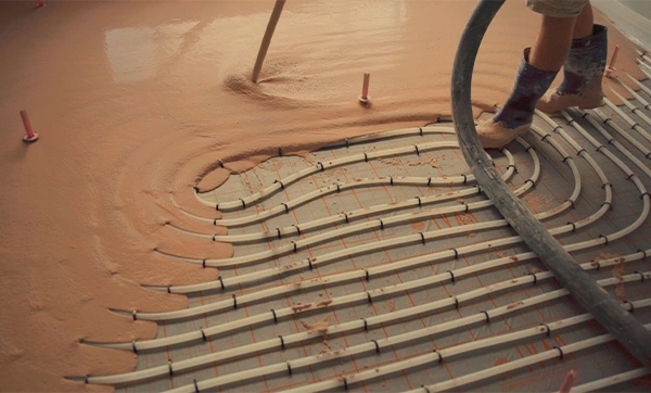Tavaux de rénovation - Plancher chauffant hydraulique