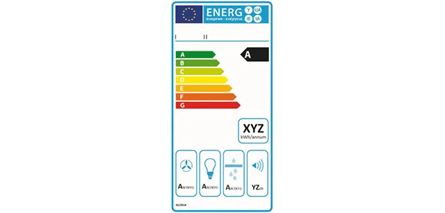 étiquette énergétique hotte