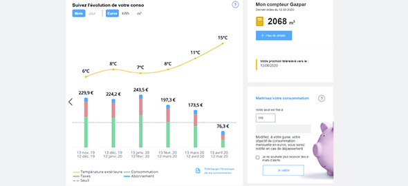 Suivez votre consommation de gaz naturel avec Ma conso (anciennement Activ'Conso)