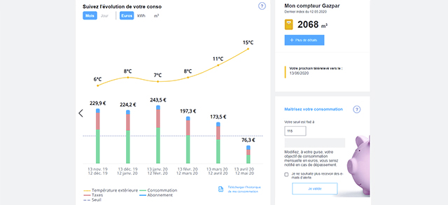 Suivez votre consommation de gaz naturel avec Ma conso (anciennement Activ'Conso)
