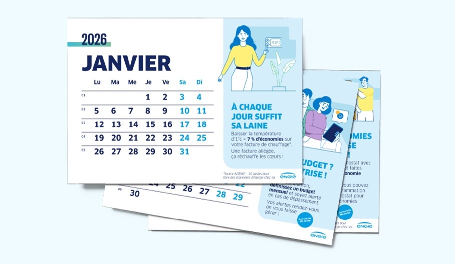 Le calendrier Ma conso : les bons gestes, au bon moment