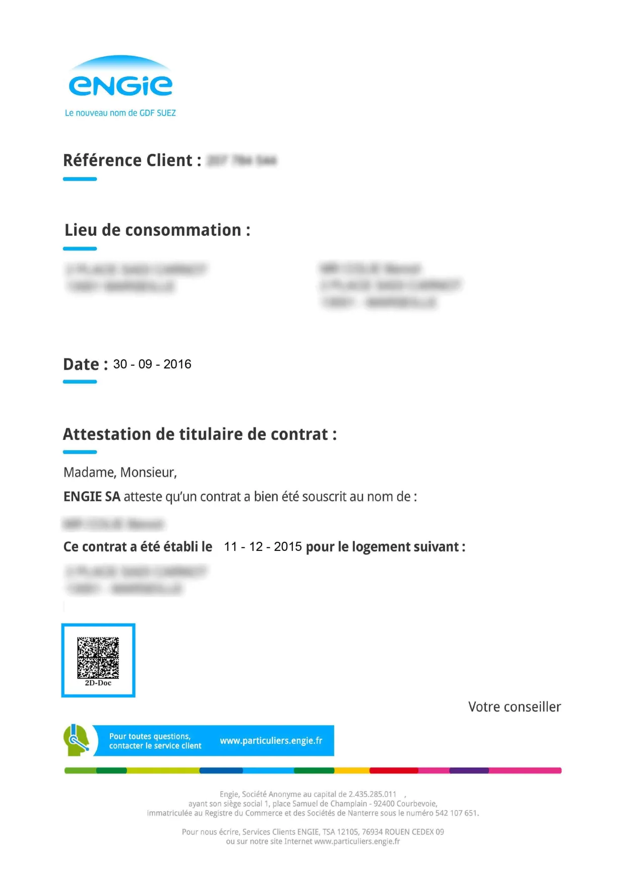 justificatif